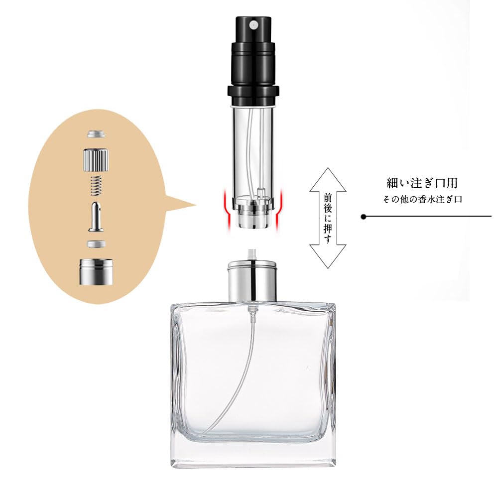 アトマイザー 5ml [ブルー] 詰め替え スプレーボトル アトマイザー 詰め替え容器 5ml 10ml アルコール対応 ミニ